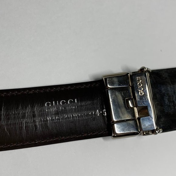 Gucci Vintage Reversible Leather Buckle Belt main image 4